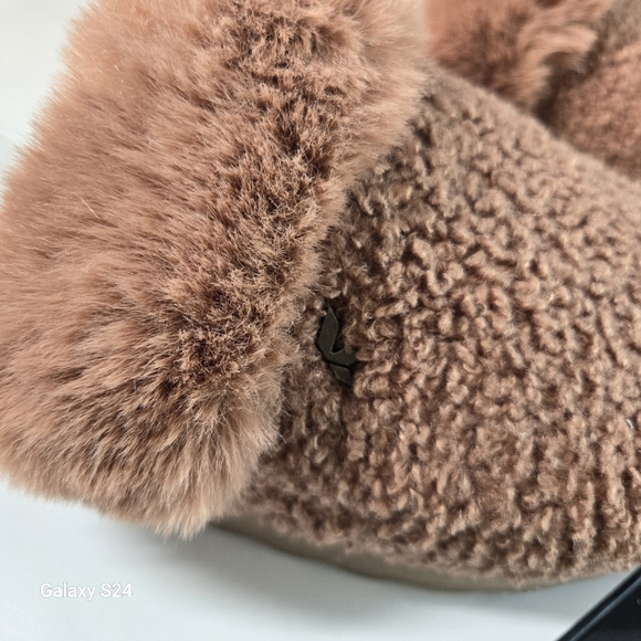 Koolaburra by Ugg Peachee Faux Shearling Slippers Brown Size 10 - Picture 7 of 14